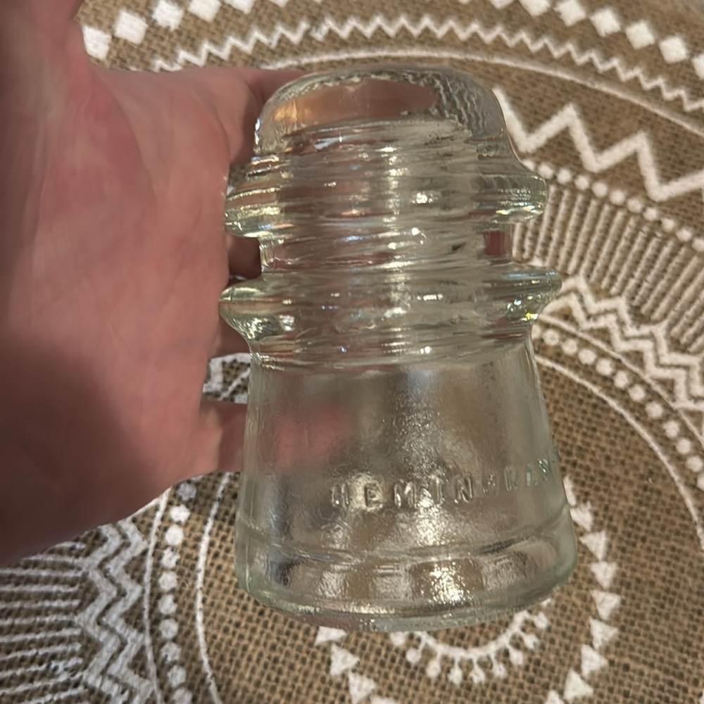 Hemingray -16 Insulator Clear Glass Made in USA 18-56